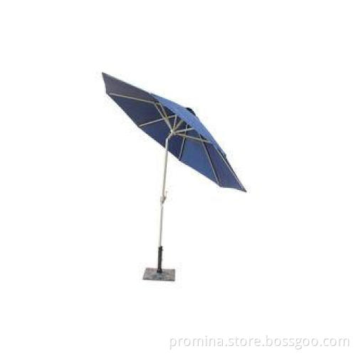 270cm Blue Outdoor Patio Umbrella Aluminium With Crank For